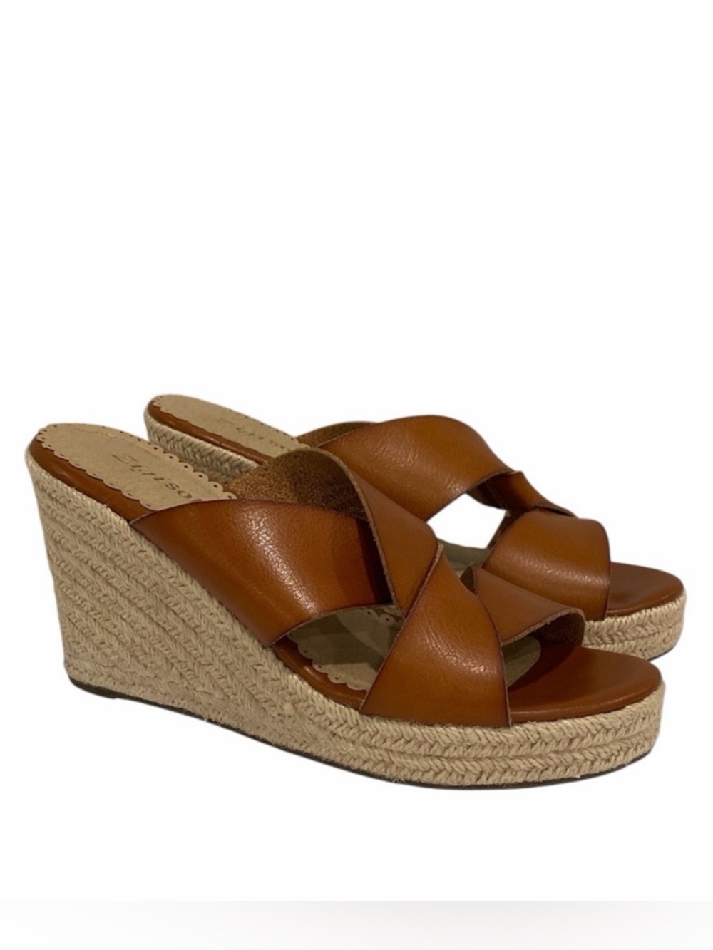 Zigi Soho Leather Wedge Espadrille Sandals - Like New - Size 8